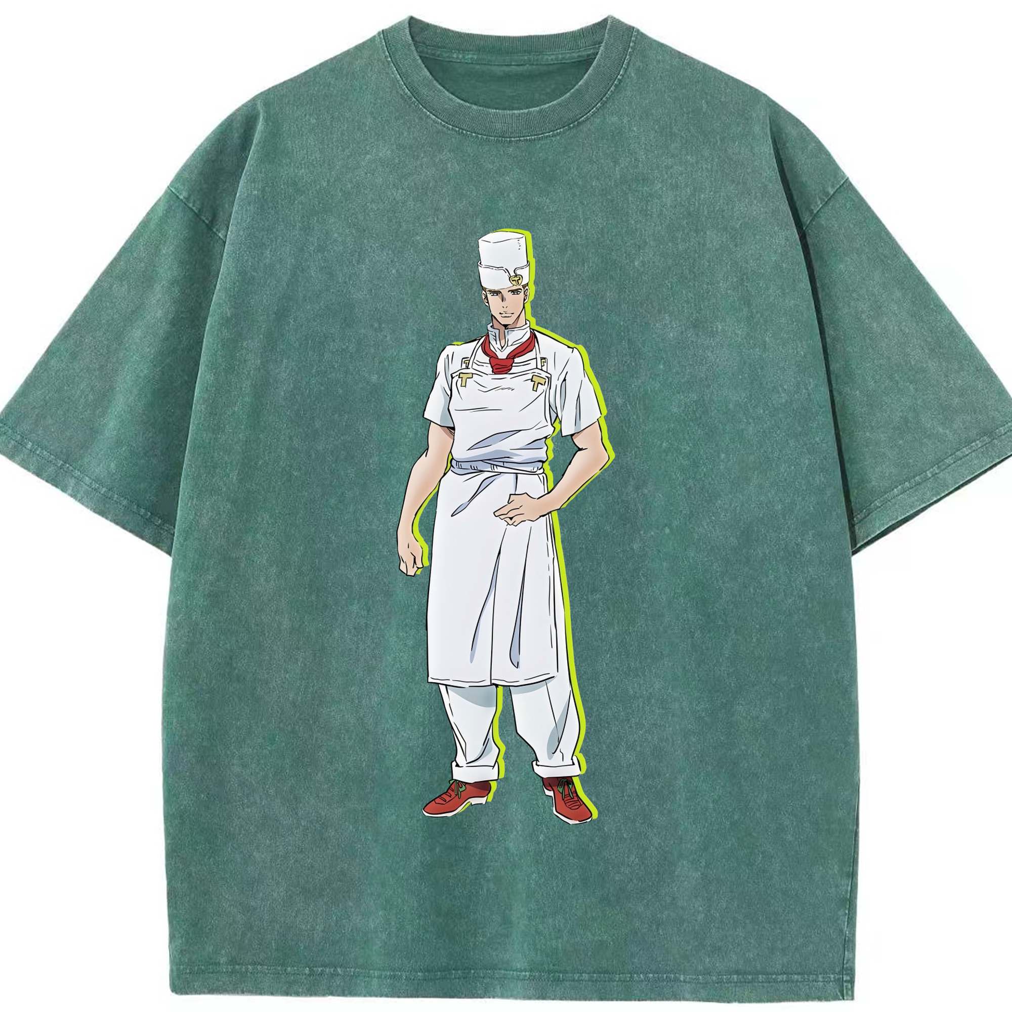 （画像用） ジョジョの奇妙な冒険 Tonio Trussardi JoJo's Bizarre Adventure トニオ?トラッサルディ 綿100% ヴィンテージ風 半袖Tシャツ（フロントプリント）